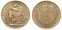 20 franków 1898/A, Paryż, złoto 6.44 g, Gadoury 