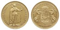 10 koron 1908, Kremnica, złoto 3.38 g, Fr. 252