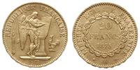 20 franków 1875 A, Paryż, złoto 6.44 g, ładne, G