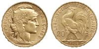 20 franków 1908 A, Paryż, złoto 6.44 g, piękne, 