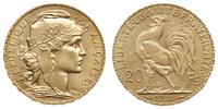 20 franków 1914 A, Paryż, złoto 6.43 g, piękne, 