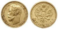 5 rubli 1901, Petersburg, złoto 4.30 g