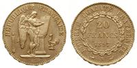 20 franków 1897, Paryż, złoto "900", 6.44 g, Gad