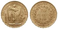 20 franków 1898, Paryż, złoto "900", 6.44 g, Gad
