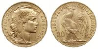 20 franków 1914, Paryż, złoto "900", 6.45 g, Gad