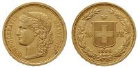 20 franków 1886, Berno, typ ''Helvetia'', złoto 