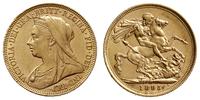 1 funt  1895 M, Melbourne, złoto 7.98 g, Spink 3