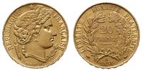 20 franków 1851 A, Paryż, złoto 6.42 g, Fr. 566,