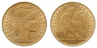 10 franków 1901, Paryż, złoto 3.22 g, Gadoury 10