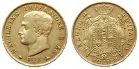 40 lirów 1814 M, Mediolan, złoto 12.87 g, Fr. 5