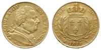 20 franków 1814 A, Paryż, złoto 6.42 g, Gadoury 