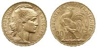 20 franków 1914, Paryż, złoto 6.45 g, piękne, Ga