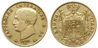 40 lirów 1810 M, Mediolan, złoto 12.82 g., Fr. 5