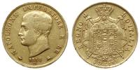 40 lirów 1814 M, Mediolan, złoto 12.85 g., Fr. 5