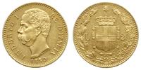 20 lirów 1880 R, Rzym, złoto 6.44 g, pięknie zac