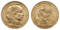 20 franków 1907, Paryż, złoto "900", 6.45 g, wyś