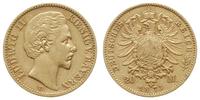 20 marek  1873 D, Monachium, złoto  7.90 g, AKS 