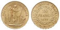 20 franków 1877/A, Paryż, złoto 6.43 g, Fr. 592,