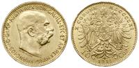 10 koron 1911, Wiedeń, typ Schwatrz, złoto 3.38 