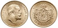 10 koron 1901, Sztokholm, złoto 4.48 g., pięknie