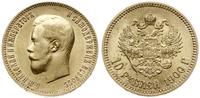 10 rubli 1900/ФЗ, Petersburg, złoto 8.60 g, Fr. 