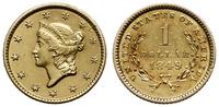 1 dolar 1849, Filadelfia, złoto 1.66 g, Fr. 84