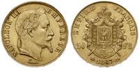 50 franków 1867 BB, Strasburg, złoto 16.03 g, Fr