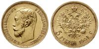5 rubli 1901 ФЗ, Petersburg, złoto 4.30 g, Fr. 1