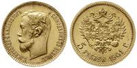5 rubli 1901 ФЗ, Petersburg, złoto 4.30 g, Fr. 1