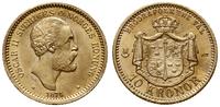 10 koron 1874, Sztokholm, data przebita z roczni