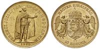 10 koron  1908 KB, Kremnica, złoto 3.38 g, Fr. 2