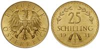 25 szylingów 1931, Wiedeń, złoto 5.87 g, Fr. 521