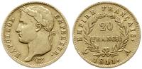 20 franków 1811 A, Paryż, złoto 6.37 g, Gadoury 