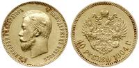 10 rubli 1904 АР, Petersburg, złoto 8.60 g, bard