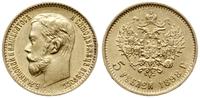 5 rubli 1898 АГ, Petersburg, złoto 4.29 g, Fr. 1