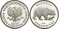 100 złotych 1983, PRL-PRÓBA, NIEDŻWIEDZIE, srebr