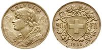 20 franków 1935 L-B, Berno, złoto 6.44 g, minima