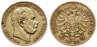 10 marek 1873 B, Hannover, złoto 3.92 g, uszkodz