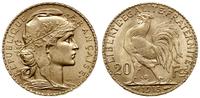 20 franków 1913, Paryż, złoto 6.45 g, pięknie za