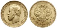 10 rubli 1903 АР, Petersburg, złoto 8.60 g, pięk