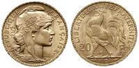 20 franków 1907 , Paryż, złoto 6.45 g, Fr. 596a,