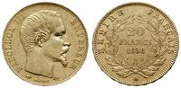 20 franków 1858 A, Paryż, złoto 6.44 g, Fr. 573,