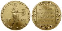 dukat 1849, Utrecht, złoto 3.48 g, moneta umyta,