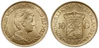 10 guldenów 1913, Utrecht, złoto 6.71 g, piękne,