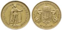 10 koron 1892/KB, Kremnica, złoto 3.37 g, Fr. 25