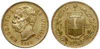 20 lirów 1882 R, Rzym, złoto 6.44 g, wyśmienite,