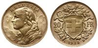 20 franków 1935 L-B, Berno, złoto 6.45 g, wyśmie