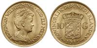 10 guldenów 1917, Utrecht, złoto 6.71 g, pięknie