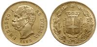 20 lirów 1882, Rzym, złoto 6.45 g, Fr. 21, Pagan