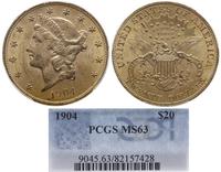 20 dolarów 1904, Filadelfia, typ Liberty, złoto,